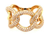 ESTATE LARGE 1.29CT DIAMOND 18KT YELLOW GOLD 3D CLASSIC LOVE KNOT FUN RING