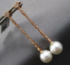 .47CT DIAMOND & AAA PINK SOUTH SEA PEARL 18K ROSE GOLD HEART SHAPE LOVE EARRINGS