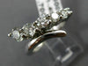 ESTATE LARGE 1.10CT DIAMOND 14KT WHITE GOLD 3D GRADUATING ANNIVERSARY RING 17790