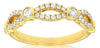 ESTATE 0.47CT DIAMOND 14KT YELLOW GOLD 3D CLASSIC ROUND INFINITY LOVE RING