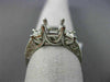 0.76CT ROUND & PRINCESS DIAMOND 14K WHITE GOLD SEMI MOUNT ENGAGEMENT RING #1609