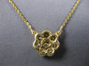 ESTATE LARGE 1.31CT DIAMOND 14KT 2 TONE GOLD FLOWER FILIGREE MILGRAIN NECKLACE