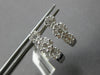 .75CT DIAMOND 14K WHITE GOLD 3D PAST PRESENT FUTURE FLOWER OVAL HANGING EARRINGS