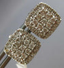 ESTATE .75CT DIAMOND 14KT WHITE GOLD CLASSIC CLUSTER SQUARE HALO STUD EARRINGS