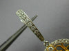 ESTATE LARGE 2.37CT WHITE & FANCY YELLOW DIAMOND 18K 2 TONE GOLD FLOWER EARRINGS