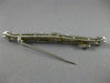 ANTIQUE LONG .95CT ROUND DIAMOND 14KT WHITE GOLD 3D FILIGREE BROOCH PIN #19044