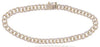 .85CT DIAMOND 14KT YELLOW GOLD 3D CLASSIC CUBAN ETERNITY UNISEX TENNIS BRACELET