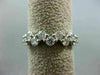 WIDE 2.88CT DIAMOND 14KT WHITE GOLD 3D ZIG ZAG ETERNITY WEDDING ANNIVERSARY RING