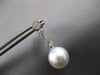 ESTATE .44CT DIAMOND & AAA TAHITIAN PEARL 18K WHITE GOLD 3D FUN HANGING EARRINGS