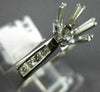 ESTATE .25CT DIAMOND 18K WHITE GOLD 3D CHANNEL SEMI MOUNT ENGAGEMENT RING #11827