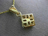 ESTATE .75CT DIAMOND 14KT YELLOW GOLD 3D INVISIBLE SQUARE PENDANT & CHAIN #17373