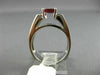 ESTATE 1.56CT RUBY & YELLOW SAPPHIRE 14KT WHITE GOLD 3D 3 STONE ENGAGEMENT RING