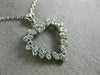 ESTATE .38CT DIAMOND 14KT WHITE GOLD 3D CLASSIC LOVE OPEN HEART PENDANT #18007