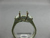 ESTATE .57CT DIAMOND 14K WHITE GOLD 3D FILIGREE SEMI MOUNT ENGAGEMENT RING #1572