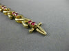 ANTIQUE WIDE 1.30 AAA RUBY 14K YELLOW GOLD 3D CLASSIC " X " LOVE BRACELET #22665
