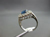 ANTIQUE LARGE 3.22CT DIAMOND & AAA SAPPHIRE 14K WHITE GOLD CLUSTER RING STUNNING
