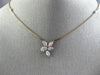 1.54CT WHITE & PINK DIAMOND 18K WHITE & ROSE GOLD 3D BY THE YARD FLOWER NECKLACE