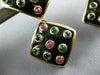 EXTRA LARGE DAVID WEBB 5.20CT MULTI GEM 18KT YELLOW GOLD HANGING EARRINGS #26673