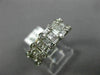 WIDE 1.40CT ROUND PRINCESS & BAGUETTE DIAMOND 14KT WHITE GOLD WEDDING RING #1346