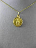 ANTIQUE 14KT YELLOW GOLD 3D HANDCRAFTED CIRCULAR CHRIST RELIGIOUS PENDANT #25001
