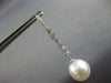ESTATE LARGE. 35CT DIAMOND & AAA SOUTH SEA PEARL 18K WHITE GOLD ETOILE HANGING EARRINGS