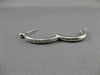ESTATE .54CT DIAMOND 14KT WHITE GOLD DOUBLE SIDED HOOP HUGGIE EARRINGS #17697