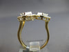 LARGE 1.11CT DIAMOND 14KT YELLOW GOLD ROUND & BAGUETTE CLUSTER HALO SQUARE RING