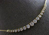 ESTATE LARGE 1.15CT DIAMOND 14K YELLOW GOLD GRADUATING V SHAPE BAR LOVE NECKLACE