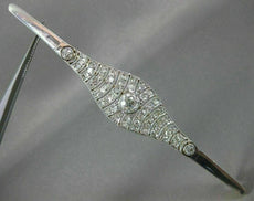 ANTIQUE EXTRA LARGE 2.25CT OLD MINE DIAMOND 18KT 2 TONE GOLD FILIGREE BROOCH PIN