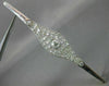 ANTIQUE EXTRA LARGE 2.25CT OLD MINE DIAMOND 18KT 2 TONE GOLD FILIGREE BROOCH PIN