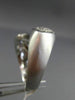 ESTATE LARGE .90CT DIAMOND 14KT WHITE GOLD MARQUISE PAVE CRISS CROSS MATTE RING