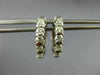 ESTATE .80CT DIAMOND 18KT WHITE GOLD CHANNEL 5 STONE ROUND HUGGIE HOOP EARRINGS