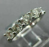 WIDE 1.25CT ROUND DIAMOND 14KT WHITE GOLD 3D 5 STONE WEDDING ANNIVERSARY RING