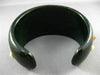 ANTIQUE LARGE ROSE CUT DIAMOND & TOURMALINE 22KT YELLOW GOLD FLOWER BANGLE 24327