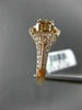 LARGE 1.56CT WHITE & CHOCOLATE FANCY DIAMOND 14K ROSE GOLD HEART ENGAGEMENT RING