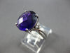 ESTATE 5.49CT DIAMOND & AAA AMETHYST 14KT WHITE GOLD OVAL & ROUND FUN LOVE RING