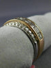 ESTATE LARGE 1.72CT WHITE & PINK DIAMOND 18K WHITE & ROSE GOLD ANNIVERSARY RING