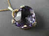 LARGE 10.15CT DIAMOND & AAA AMETHYST 14K WHITE & ROSE GOLD HEART PENDANT #226473