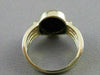 ESTATE AAA BLACK ONYX 14KT YELLOW GOLD 3D CARVED ROMAN SOLDIER MEN'S RING #20078