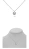 ESTATE .70CT DIAMOND 14KT WHITE GOLD 3D CLASSIC HALO FLORAL LOVE NECKLACE