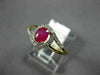 ESTATE .58CT DIAMOND & AAA RUBY 14K YELLOW GOLD 3D LOVE KNOT FRIENDSHIP FUN RING