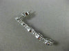 ESTATE 2.79CT ROUND DIAMOND 18KT WHITE GOLD 3D CLUSTER JOURNEY HANGING EARRINGS