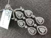 ESTATE LARGE 1.68CT DIAMOND 18K WHITE GOLD CHANDELIER TEAR DROP FLOATING PENDANT