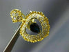 LARGE 2.45CT DIAMOND & AAA SAPPHIRE 14KT YELLOW GOLD HEART HALO HANGING EARRINGS