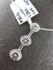 LARGE 1.20CT DIAMOND 14K WHITE GOLD 3 STONE PAST PRESENT FUTURE FLOATING PENDANT