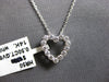 .50CT DIAMOND 14KT WHITE GOLD 3D CLASSIC ROUND OPEN HEART LOVE FLOATING PENDANT
