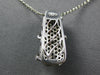 ESTATE 1.0CT WHITE & BLACK DIAMOND 14KT WHITE GOLD GRADUATING WAVE FUN PENDANT