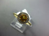 ESTATE .47CT DIAMOND & AAA CITRINE 14KT YELLOW GOLD ROUND HALO CLASSIC FUN RING