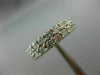 WIDE 4.4CT ROUND DIAMOND 14K WHITE GOLD DOUBLE ETERNITY WEDDING ANNIVERSARY RING