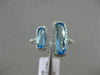 ESTATE LARGE 2.34CT DIAMOND & AAA BLUE TOPAZ 14K WHITE GOLD DOUBLE HALO FUN RING